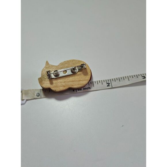 Vintage wooden cat brooch - Picture 4 of 9